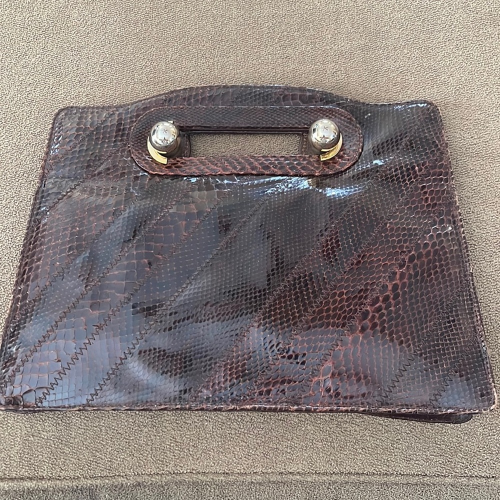 Vintage Genuine Susan Gail Snake Skin Clutch Purse